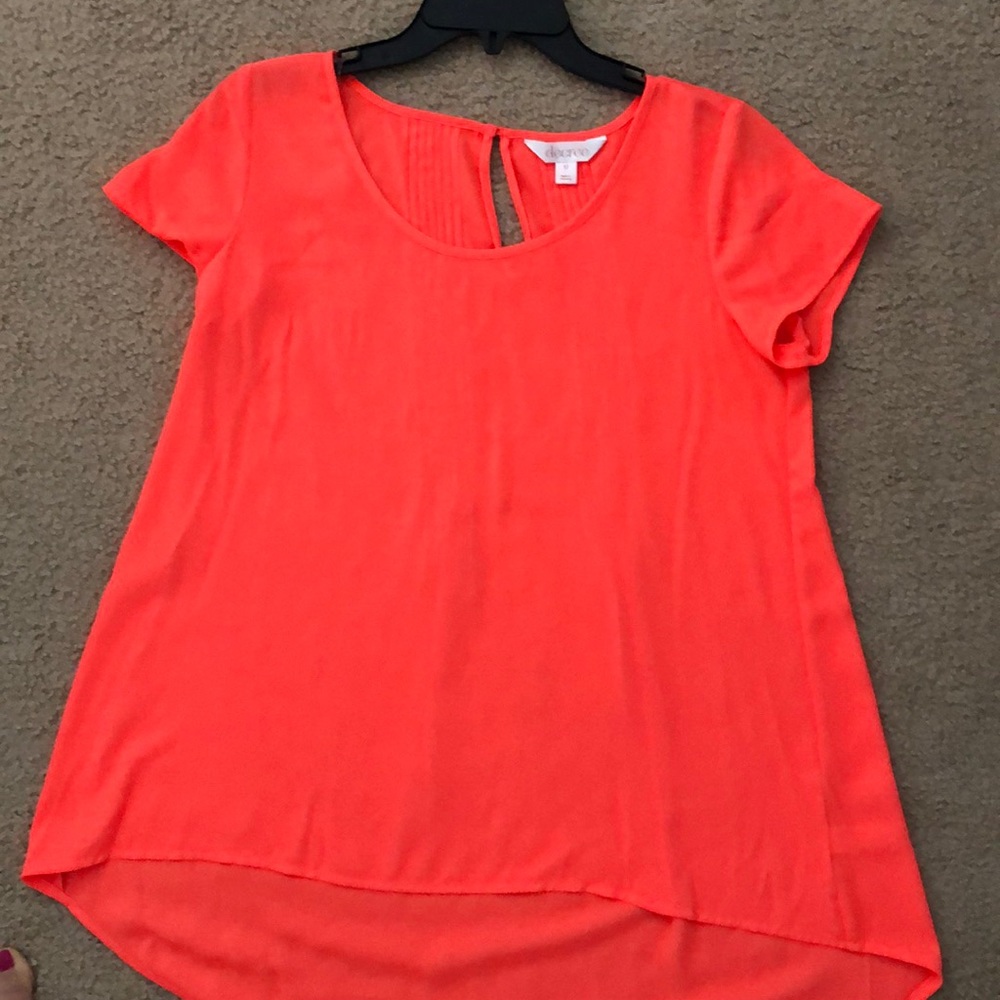 Neon high- low shirt